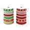 Gwen Studios 3/8" x 48yd. Green & Red Christmas Ribbon For Gifts & Crafts, 24ct.